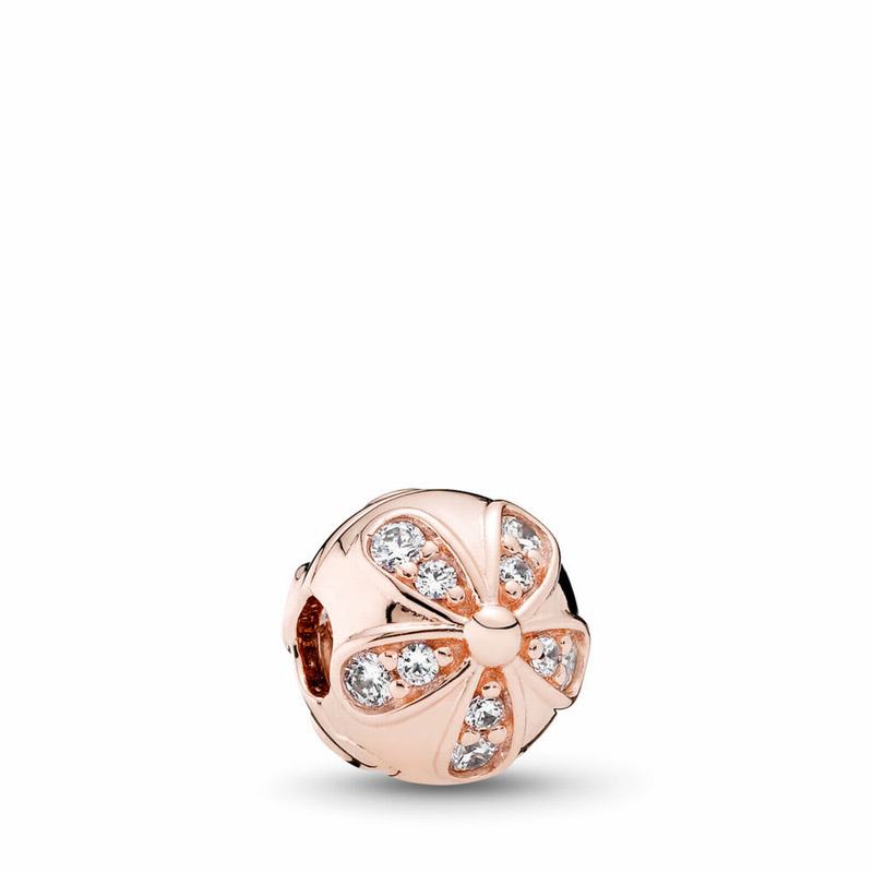 Pandora Rose™ Dazzling Daisies Clip Charm - Pandora Rose/Cubic Zirconia - Canada | EJ6844GT